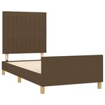 vidaXL Cadre de lit sans matelas marron foncé 90x190 cm tissu