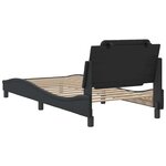 vidaXL Cadre de lit sans matelas Zadar noir 80x200 cm similicuir