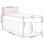 vidaXL Sommier à lattes de lit avec matelas Marron foncé 90x200 cm