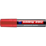 Marqueur Permanent 390 Rouge Pointe Biseau Large 4-12 mm x 10 EDDING