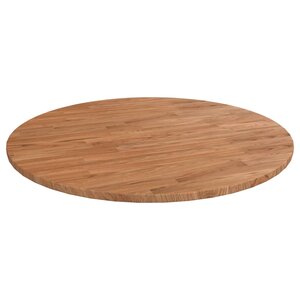 vidaXL Dessus de table rond Marron clair Ø70x1 5 cm Bois chêne traité