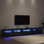 vidaXL Ensemble meuble TV 3 Pièces Chêne noir 270 x 35 x 40 cm