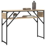 vidaXL Table console avec étagère chêne sonoma 105x30x75 cm