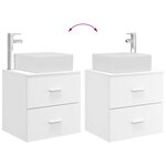 vidaXL Vanité de lavabo mural Blanc 53 x 34 5 x 63 cm