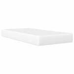 vidaXL Cadre de lit avec bandes LED Blanc 90 x 190 cm Simili cuir