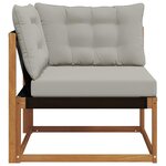 vidaXL Canapé d'angle extérieur Bois d'Acacia Massif Naturel