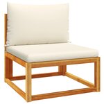 vidaXL Salon de jardin avec coussins 7 Pièces bois massif d'acacia