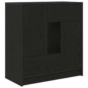 vidaXL Buffet avec tiroirs et portes chêne noir 70 5x34x74 5 cm