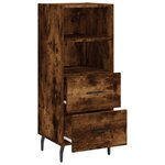 vidaXL Buffet Chêne fumé 34 5x34x90 cm Bois d'ingénierie
