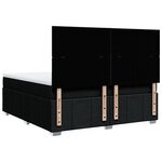 vidaXL Sommier à lattes de lit avec matelas Noir 180x200 cm Tissu
