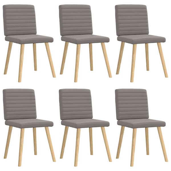 vidaXL Chaises à manger lot de 6 taupe tissu