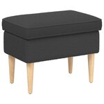 vidaXL Pouf Gris foncé 55 x 35 x 41 cm Bouclé