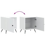 vidaXL Cabinet de chevet Blanc 43 x 34 5 x 50 cm Bois d'ingénierie