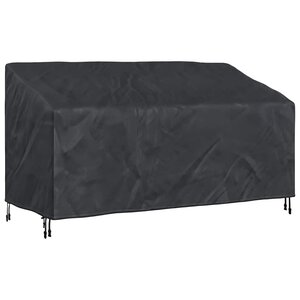 vidaXL Housse de banc de jardin Noir 175 x 85 x 65 / 94 cm Tissu 600D