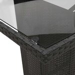 vidaXL Ensemble à manger de jardin 9Pièces coussins noir résine tressée