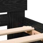 vidaXL Cadre de lit avec tête de lit Chêne noir 100 x 200 cm