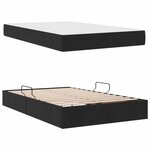 vidaXL Lit avec rangement et matelas Noir 120 x 190 cm Velours