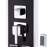 vidaXL Panneau de douche Verre 18 x 42 1 x 120 cm Noir