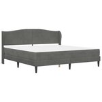vidaXL Cadre de lit avec tête de lit Gris foncé 180 x 200 cm Velours