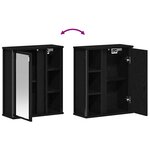 vidaXL Armoire murale de salle de bain miroir chêne noir 50x21x60 cm