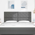 Tête de lit LED vidaXL Design Blocs Diamants Gris Foncé 180 cm Tissu