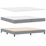 vidaXL Lit à ressorts avec matelas Gris clair 200 x 200 cm Polyester