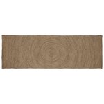 vidaXL Tapis de surface Rectangulaire Gris 80 x 250 cm Jute