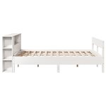vidaXL Lit bibliothèque sans matelas blanc 120x200 cm bois pin massif