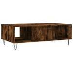 vidaXL Table basse chêne fumé 104x60x35 cm bois d'ingénierie