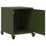 vidaXL Tables de chevet 2 Pièces vert olive 36x39x43 5 cm acier