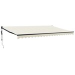 vidaXL Auvent rétractable automatique crème 5x3 m