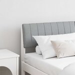 vidaXL Tête de lit capitonnée Gris clair 160 cm Pin massif