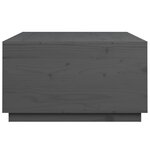 vidaXL Table basse Gris 80x80x45 cm Bois massif de pin