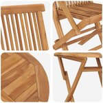 vidaXL Ensemble de salle à manger pour jardin 3 Pièces Marron