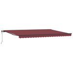 vidaXL Auvent rétractable automatique bordeaux 500x300 cm