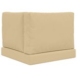 vidaXL Coussin de canapé d'extérieur 3 Pièces Beige Polyester