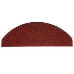 vidaXL Tapis d'escalier autocollants 15 Pièces 65x22 5x3 5 cm Rouge