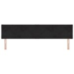 vidaXL Têtière LED en design blocs diamants  noire  200 cm  en velours