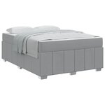 vidaXL Cadre de lit avec matelas Gris clair 160 x 200 cm tissu