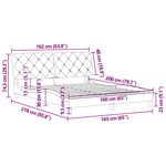 vidaXL Cadre de lit sans matelas noir 160x200 cm velours