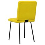 vidaXL Chaises à manger lot de 2 Jaune Velours