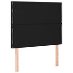 vidaXL Sommier à lattes de lit avec matelas Noir 90x200 cm Tissu