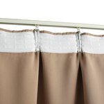vidaXL Rideau occultant avec crochets Taupe 290x245 cm