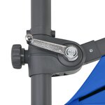 vidaXL Parasol de jardin en porte-à-faux avec mât en acier bleu azuré
