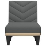vidaXL Chaise longue gris foncé tissu
