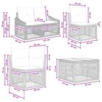 vidaXL Ensemble de canapé de jardin 13 Pièces Gris polyrotin
