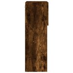 vidaXL Meuble TV avec lumières LED chêne fumé 40 5x30x90 cm
