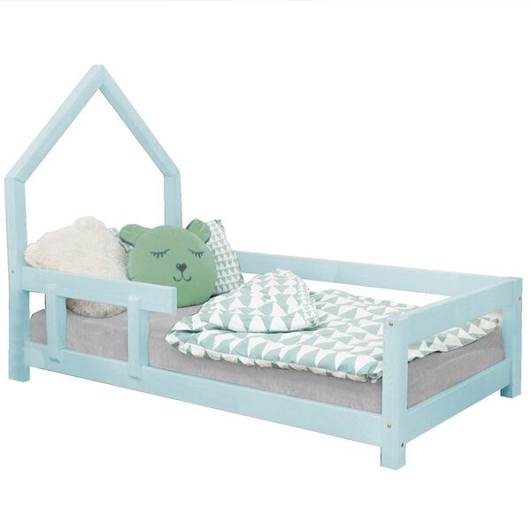 Lit cabane enfant POPPI 120 x 200 bleu clair 2