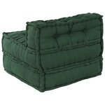 vidaXL Pouf modulaire vert 70x70x54 tissu