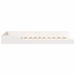 vidaXL Cadre de lit surélevé Blanc 100 x 200 cm Bois massif en pin